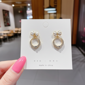 Tending orecchini a cerchio per ragazze eleganti graziosi Design a foglia in acciaio inox vendita all'ingrosso calda - Product Image 2