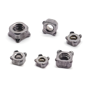 Écrou de soudure carré norme DIN, à quatre languettes, en acier au carbone, pour fixation de tôles d'armoires - Product Image 1