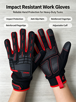 Gants de travail HAIYI Rigger à motif floral, unisexes, à doigts entiers, avec sangle de poignet réglable et renforcée