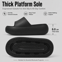 Sandalias de Plataforma EVA con Logotipo Personalizado, OEM ODM, Suela Gruesa, Punta Abierta, para Mujer, Venta al Por Mayor
