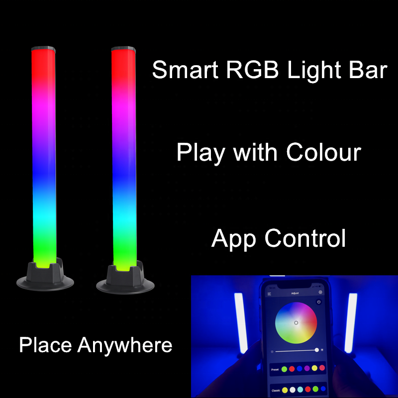 Desktop Interior Atmosphere Room Decoration Lights Audio Sync 10 Scene Modes Gaming RGBIC Smart LED Ambient Light Bar TV · image 4