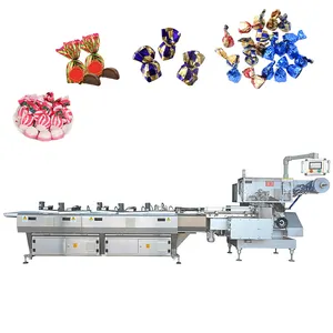 Factory manufacturing automatic flow candy top twist packing machine for small business