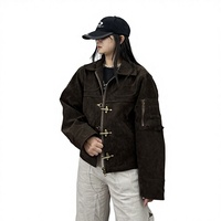 Veste bomber à boucle volante sur mesure, design OEM, couture, unisexe, streetwear vintage, style ancien, pour hommes et femmes