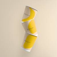 Gobelets en papier à double paroi jetables personnalisés Offre Spéciale gamme de 4-22oz avec couvercle pour café chaud