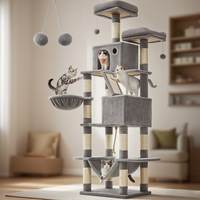 Grimpeur d'arbre à chat en bois massif de qualité supérieure pour toutes les tailles d'arbre à chat avec cadre d'escalade pour chat résistant aux rayures