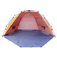Carpa de Playa Automática de Fácil Montaje con Tres Ventanas Grandes de Malla, Carpa Instantánea para Acampar al Aire Libre