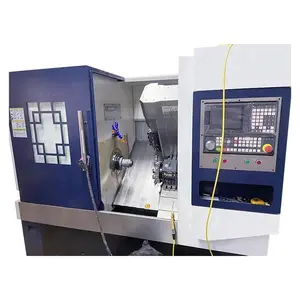 Máquina automática de torno cnc de alta calidad, minitorno cnc de cama inclinada, TCK56Y, máquina de torneado y fresado