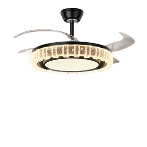 Ventilador de techo con luz, control remoto, motor de cobre, aspas de PVC, lámpara LED inteligente para dormitorio y sala de estar - Product Image 2