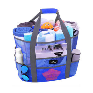 Sac de plage en maille grande taille élégant, sac à main de plage en maille transparente, sac fourre-tout pour le shopping - Product Image 1