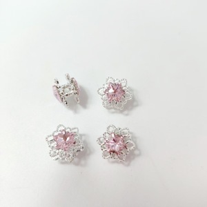 <b>Crystal</b> Snowflake Beaded Pen Charm Alloy Silver Plated Double Sided Hollow Star Shape For Pen <b>Beads</b> DIY Jewelry Accessories - Product Image 4