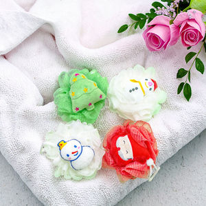 Éponge de bain en maille en forme de fleur écologique pour enfants et bébés, nettoyage en profondeur, exfoliation du corps, gommage avec du matériau en viscose - Product Image 2
