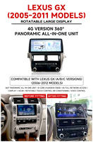 Reproductor de DVD de 12.3 Pulgadas con Pantalla Táctil Vertical, Radio, Navegación Android 15, Kit Completo para Lexus GX 2005-2011