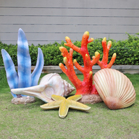 Sculptures personnalisées en fibre de verre d'animaux marins, statues en résine de coquillages, accessoires de corail pour la décoration d'aquarium, artisanat en résine