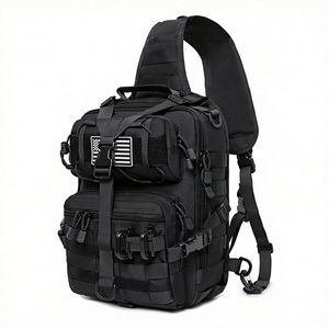 กระเป๋าเป้สะพายข้างแบบยุทธวิธี รุ่น Factory Tactical Sling Bag  กระเป๋าคาดอกแบบสะพายไหล่  กระเป๋าคาดหน้าอก  ปิดด้วยซิป  ความจุขนาดใหญ่  ป้องกันการโจรกรรม  ทำจากผ้าเดนิม - Product Image 1