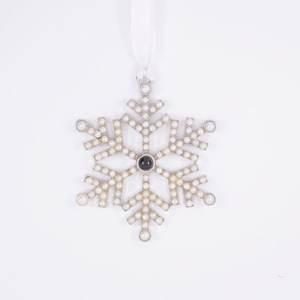 Schneeflocke Projektion Anhänger Farbe Foto Medaillon Festliche Geschenk box Urlaub Andenken Benutzer definierte Weihnachts anhänger - Product Image 6