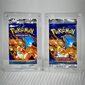 Venta al por mayor Pokemoned <span class=keywords><strong>1</strong></span> Ranura Acrílico Magnético Booster Pack Protector Display Holder TCG Booster Pack Acrílico Case Protector - Product Image 4
