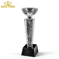 Trophée en cristal personnalisé, coupe de champion, trophée sportif en verre avec base noire, trophée de tournoi gravé personnalisé