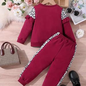 Ensembles de survêtement pour filles de 3 à 5 ans, décontractés, respirants, de haute qualité, motif de dessin animé, couleurs et tailles personnalisées - Product Image 2