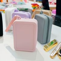 Portefeuille rectangulaire en silicone style sac à main, porte-cartes, grande bourse à monnaie, petite pochette, étui à clés, sac de rangement pour écouteurs et documents d'identité, idéal pour les voyages
