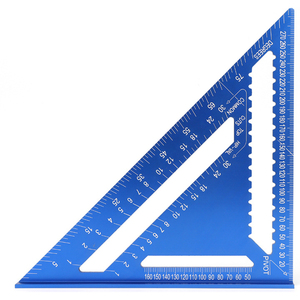 Alat persegi tukang kayu 12 inci, penggaris segitiga pertukangan kayu aluminium persegi dengan sudut cepat dapat disesuaikan - Product Image 5