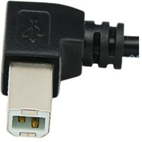 Cable de Impresora USB 2.0 Personalizado, Macho a Tipo B, Ángulo Recto de 90 Grados, con Cubierta de PVC y Fibra Óptica para Impresoras y Escáneres