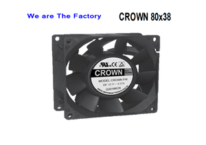 Ventilateur axial DC Crown 8038 SERVERT2 avec roulement à billes et pales en plastique, support OEM pour équipement industriel - Product Image 6