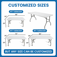 Housse de table extensible en spandex pour commande en gros, impression couleur personnalisée, nappe rectangulaire ajustée pour stand de salon professionnel