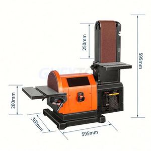 900W Metal Polishing Belt Disc Sander Woodworking Bench Sanding Machine 220V Industrial Profession <b>Adjustable</b> <b>Table</b> Belt Sander - Product Image 2