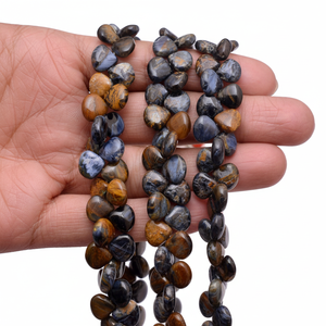AAA + Pietersite Gemstone 10mm Lisse Coeur Perles Lâches Naturel Pietersite Semi Précieuse Pierres Précieuses Briolette Perles pour Bijoux - Product Image 1