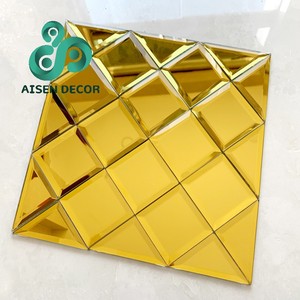 Aisen trang trí nội thất 3D gương khảm tàu điện ngầm tường gạch trắng phòng tắm gạch thủy tinh khảm - Product Image 4