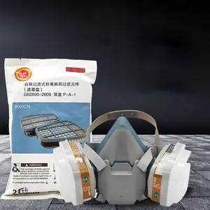 Yihu 9200 Ademhalingsbescherming Veiligheidsmasker Met Dubbele Filters Chemisch Gasmasker Half Gezicht Gasmasker