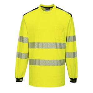 PORTWEST - T185YBR4XL PW3 hi-vis <b>long</b> <b>sleeve</b> yellow/<b>black</b> <b>T</b>-<b>shirt</b> - EAN 5036108303793 HI-VIS WORKWEAR - Product Image 1