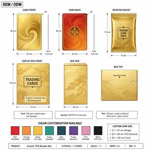 Boîte de boosters de cartes à collectionner personnalisée de la marque Keji, écologique, durable, coins arrondis, finition vernie, OEM, 18 paquets de cartes - Product Image 2