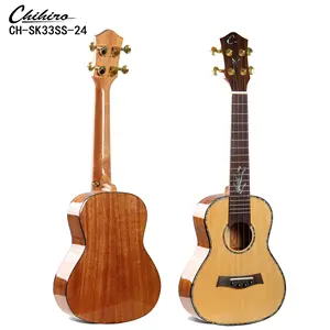 Most Affordable All Solid Luxury Fingerboard Abalone Inlaid 24 26 Inch Concert Tenor Ukulele Mini Kids Guitar Musical Instrument