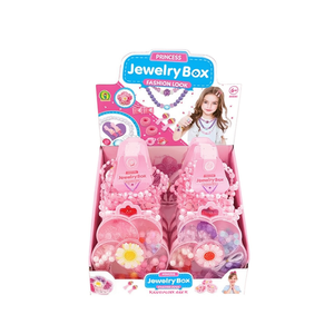 Coffret à bijoux princesse, look tendance, pour enfants de 6 ans et plus, avec perles, colliers et bracelets pour filles - Product Image 2