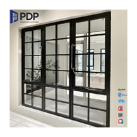 Ventana de Acero PDP, Precio de Fábrica, Ventana Redonda Estrecha de Estilo Francés, Ventana Abatible de Arco, Vidrio Templado, Persiana para Iglesia o Cocina