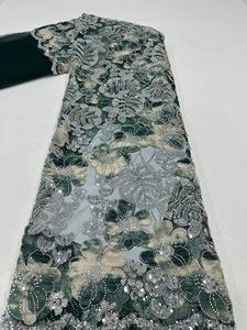 2024 Nouveaux tissus de mariage en polyester Couture Tissu tricoté brodé à la main avec <span class=keywords><strong>Verity</strong></span> of Dress - Product Image 5