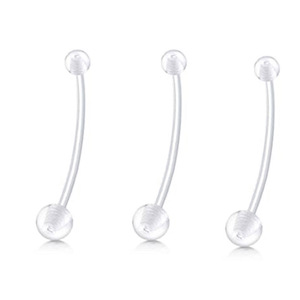 Anneau de <span class=keywords><strong>nombril</strong></span> souple en acrylique UV 14G, hypoallergénique, long et souple, <span class=keywords><strong>pour</strong></span> femmes enceintes, 10-38 mm - Product Image 3