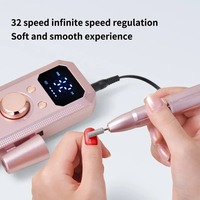 Machine à ongles électrique professionnelle rechargeable, lime à ongles portable sans fil, écran LED HD, moteur sans balais 45000 tr/min