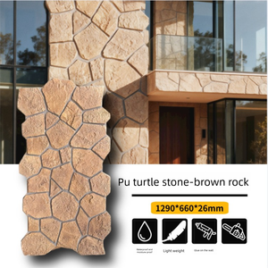 Panel decorativo de piedra con diseño de tortuga, piedra cultural para paredes exteriores, panel decorativo de piedra para hoteles y villas. - Product Image 3