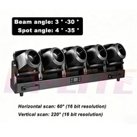 FEIYUEYUE DMX 5X120W LED RGB Ring Moving Head Matrix Beam Light avec angle de faisceau de 3 à 30°, 25,3 kg, AC90-240V