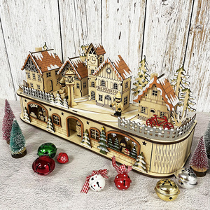 Cảnh Làng Giáng Sinh Cắt Laser Ngôi Nhà Giáng Sinh Cắt Laser Trang Trí Giáng Sinh Bằng Gỗ - Product Image 2