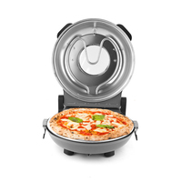 Four à pizza électrique rond multifonctionnel 1200W, antiadhésif, automatique, pour usage domestique