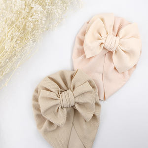 Commercio all'ingrosso Big Bow Knot Waffle tessuto bambini turbante Cap fasce per bambini per accessori per capelli ragazza Headwraps <span class=keywords><strong>Bandana</strong></span> - Product Image 4