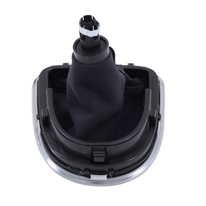 Car Gear <b>Shift</b> <b>Knob</b> 5 6 Speed Leather Matte Silver Electroplating For Seat Altea Lyon II Toledo III - Product Image 3