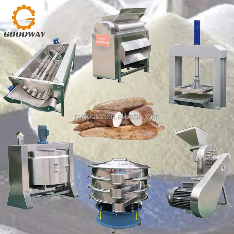 Endüstriyel sıcak satış manyok Garri işleme makinesi Gari üretim ekipmanları