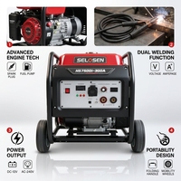 Générateur de soudage à essence à conversion de fréquence numérique, 110V/230V, réservoir de carburant de 25L, générateur de soudage à essence de 5 kW