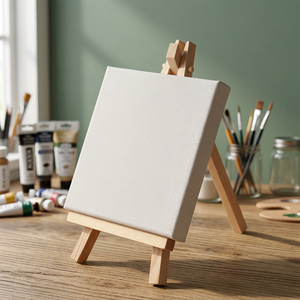 BEST DIY Paint <b>Mini</b> Pre Drawn Outline White Cotton <b>Canvas</b> Digital Printing Pre-Stenciled Design 10x10cm Stretched Painting Board - Product Image 4