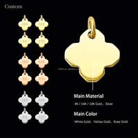 Bijoux en or massif jaune véritable 14K fermoirs à fleurs personnalisés pour bracelets et colliers crochets et accessoires de fermeture de chaîne