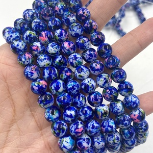 <span class=keywords><strong>Perline</strong></span> di Vetro Blu Navy da 6mm, 8mm, 10mm con Motivo Artistico, <span class=keywords><strong>Perline</strong></span> Sciolte Pronte per la Spedizione per Design di Moda Moderna - Direttamente dalla Fabbrica - Product Image 4